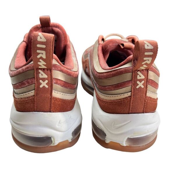 Nike Air Max 97 Ultra Women's Dusty Peach Velvet White Sneakers Shoes Size 6.5 - Picture 3 of 8